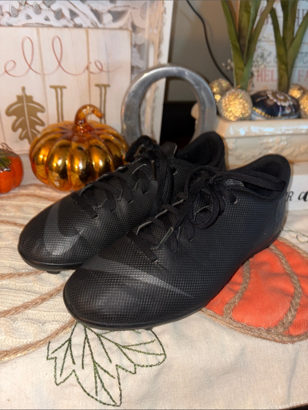 Nike Jr. Mercurial Vapor 12 Club MG Soccer Cleats Stealth Ops Triple Black Y4.5